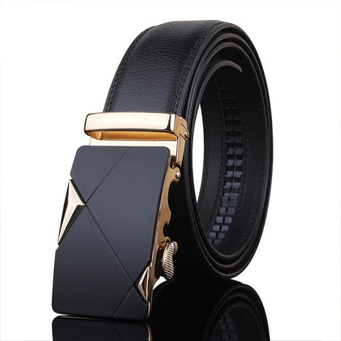 [LFMB]Famous Brand Belt Men Top Quality Genuine Luxury Leather Belts for Men,Strap Male Metal Automatic Buckle