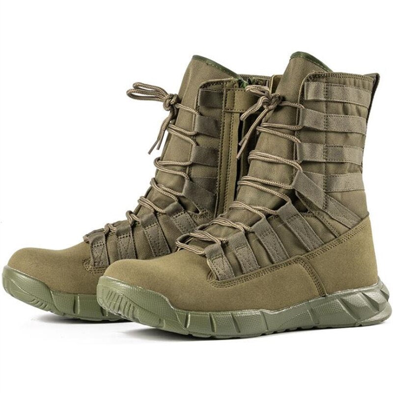 Military Tactical Combat Boots Men Outdoor Hiking Desert Army Boots Lightweight Breathable Male Ankle Boots Jungle Shoes