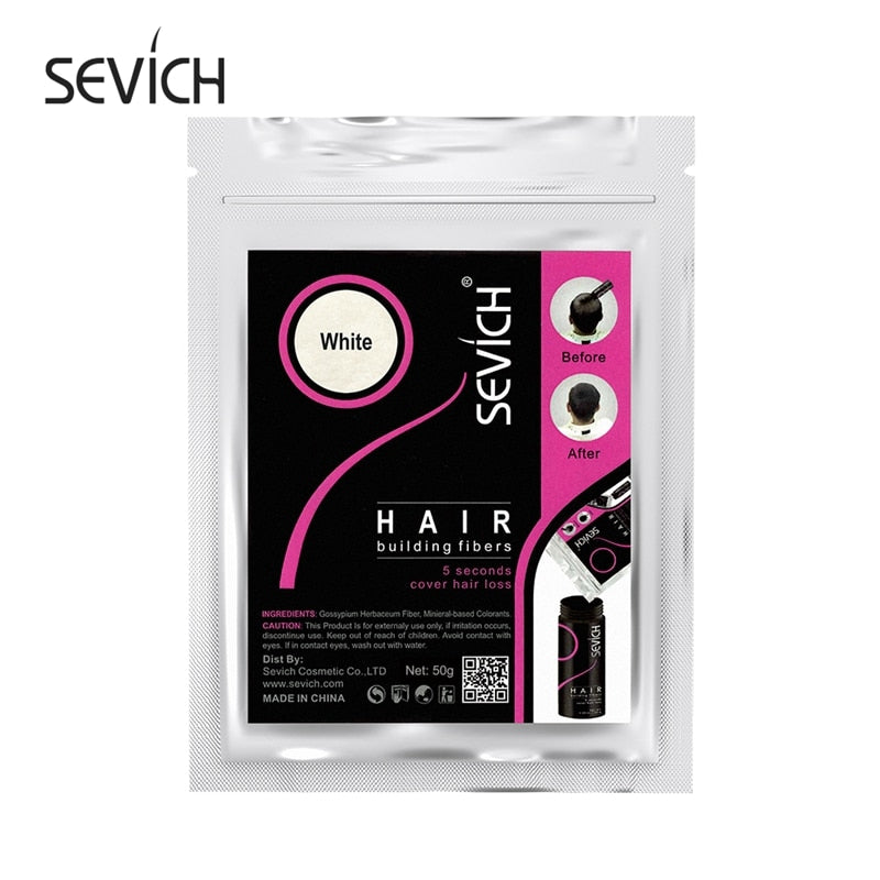 Sevich 100 g Haarfasern, 10 Farben, Keratin-Haaraufbau-Faserpulver, sofortiges Haarwachstumsfaser-Nachfüllset, 50 g Haarpflegeprodukt 