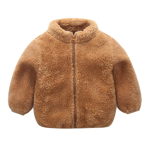 Chaquetas de invierno para bebé, ropa para bebé, niño y niña, abrigo de lana grueso y cálido con cremallera, ropa de abrigo suave para invierno, ropa para chico