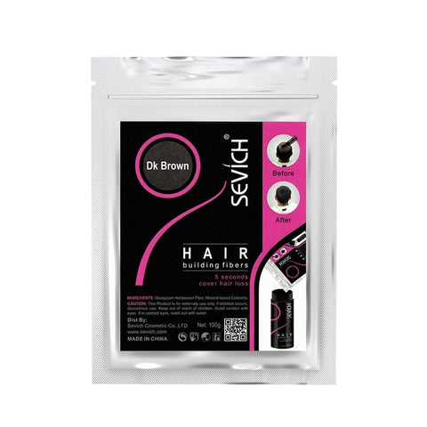 Sevich 100 g Haarfasern, 10 Farben, Keratin-Haaraufbau-Faserpulver, sofortiges Haarwachstumsfaser-Nachfüllset, 50 g Haarpflegeprodukt 