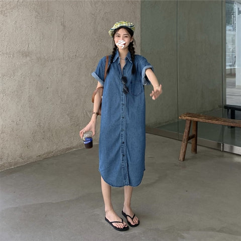 Casual Robe Oversized Femme Office Lady Dresses