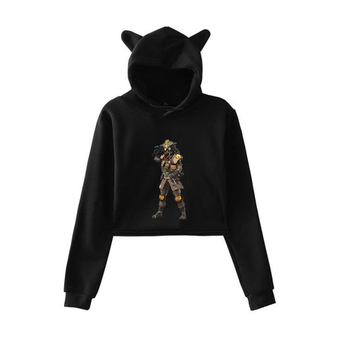 Apex Legends Print Hoodies Sweatshirts Women Cat ears with hood hoodies