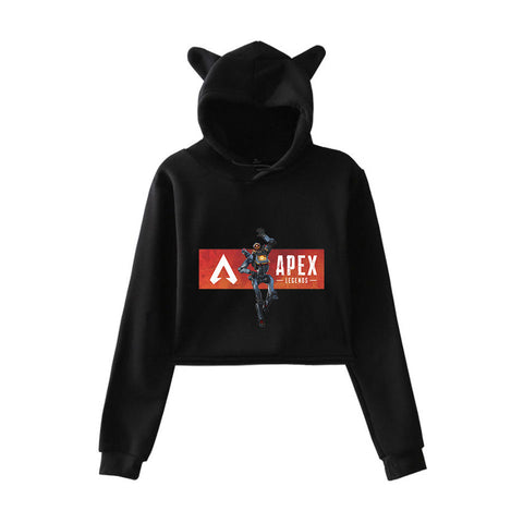 Apex Legends Print Hoodies Sweatshirts Damen Katzenohren mit Kapuze Kapuzenpullover