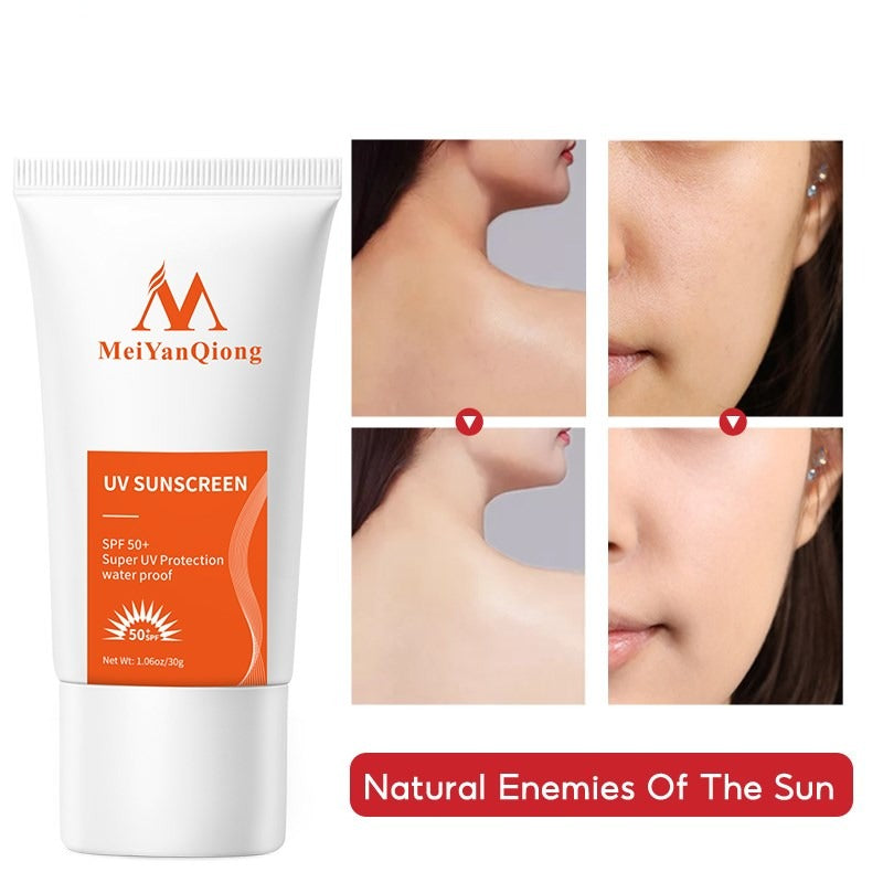 MeiYanQiong protector solar SPF50 + reparación blanqueadora bloqueador solar crema protectora de la piel antisensible control de aceite aislamiento hidratante 