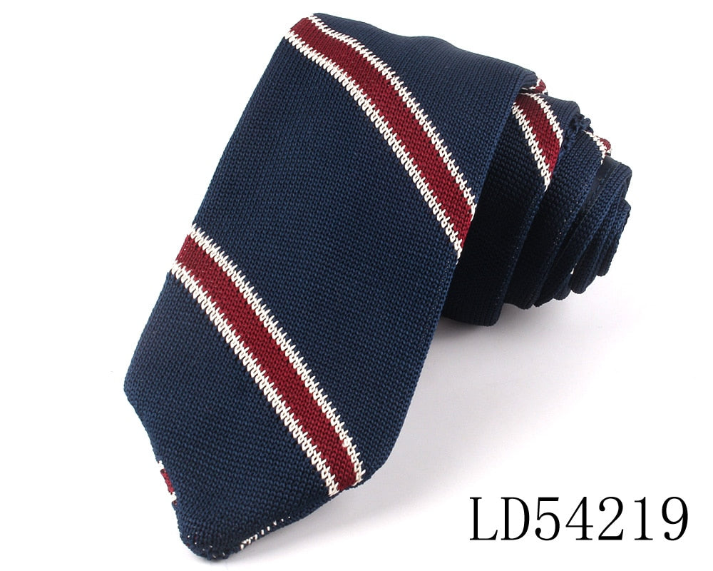 New Knit Ties Casual Skinny Necktie For Party Boys Girls Knitted Striped Neck Tie Wedding Necktie For Groom Neck Wear For Men