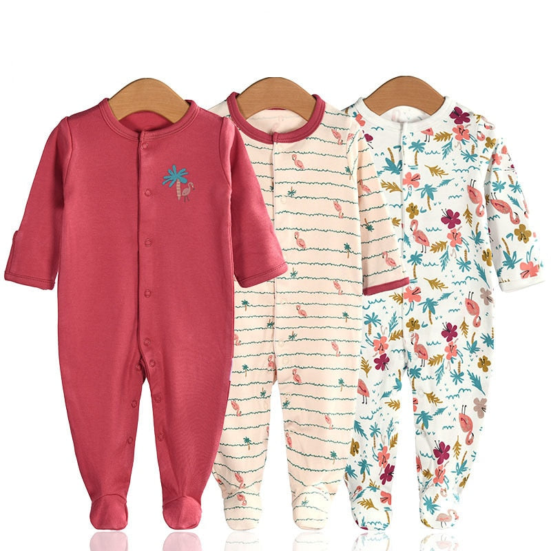 3 unids/lote, mono para recién nacido, peleles para bebé, Ropa infantil de manga larga, Ropa de algodón para bebés, Ropa para niños y niñas de 0 a 12 meses 