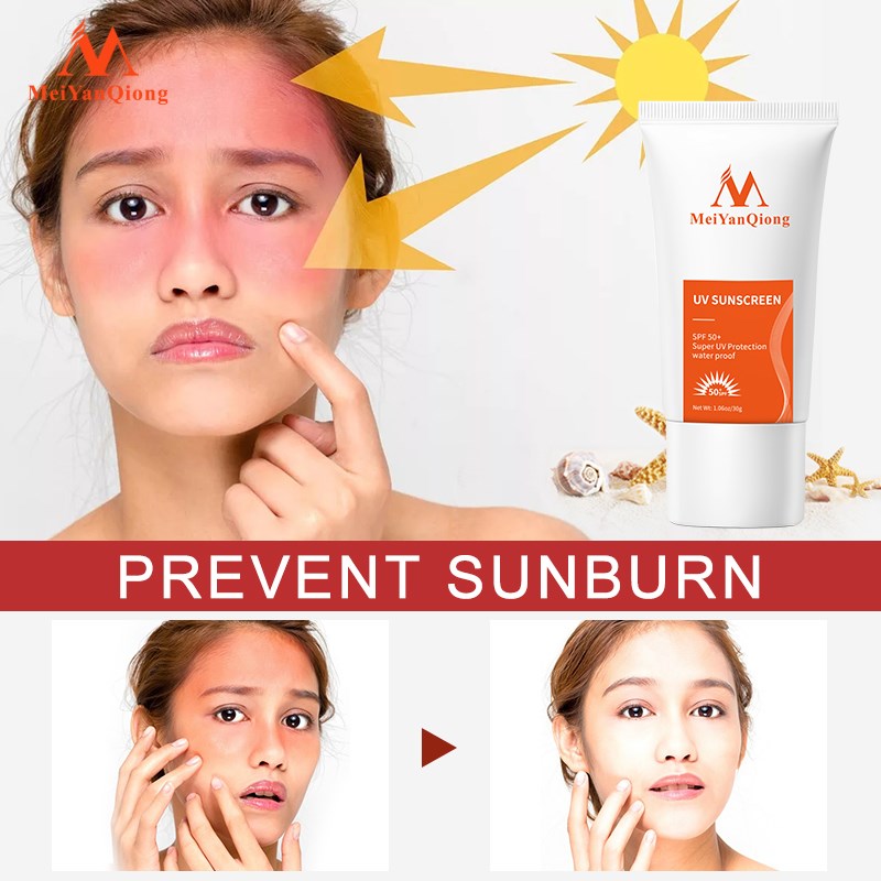 MeiYanQiong protector solar SPF50 + reparación blanqueadora bloqueador solar crema protectora de la piel antisensible control de aceite aislamiento hidratante 