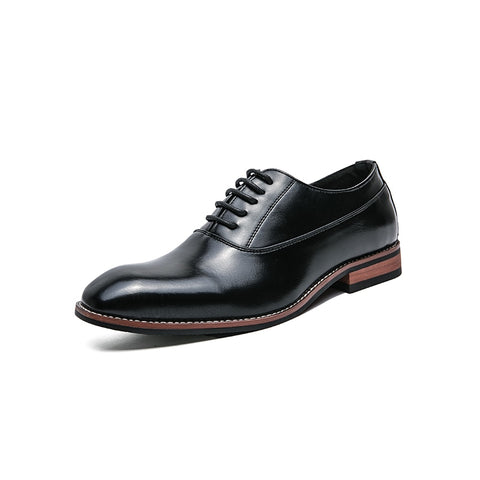 Zapatos de lujo de alta calidad para hombre, zapatos informales a la moda, zapatos de vestir de cuero Oxford puntiagudos para hombre, zapatos de oficina para caballero 