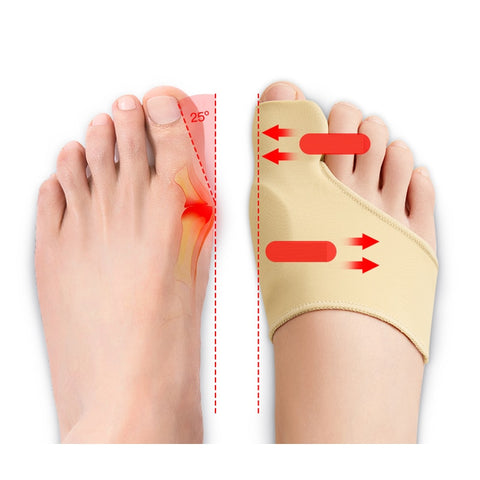 2Pcs=1Pair Toe Corrector Orthotics Feet Foot Care Bone Thumb Adjuster Correction Soft Pedicure Socks Bunion Straightener