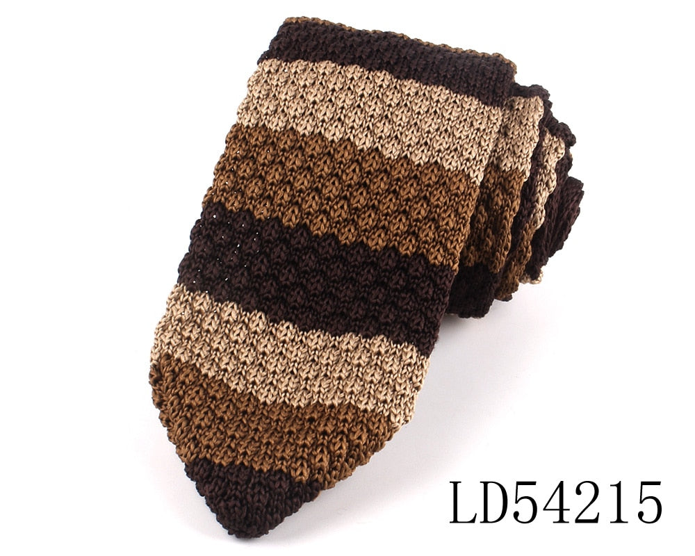 New Knit Ties Casual Skinny Necktie For Party Boys Girls Knitted Striped Neck Tie Wedding Necktie For Groom Neck Wear For Men