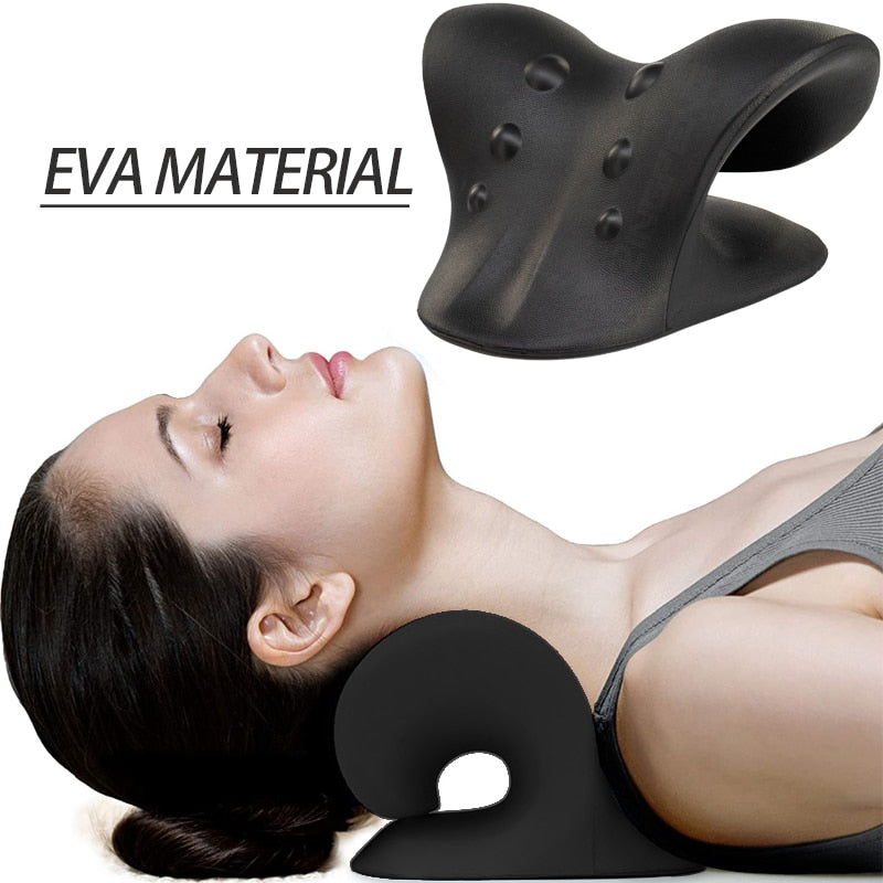 Neck and Shoulder Relaxer Cervical Traction Device for Pain Relief&Cervical Spine Alignment, Chiropractic Pillow Neck Stretcher