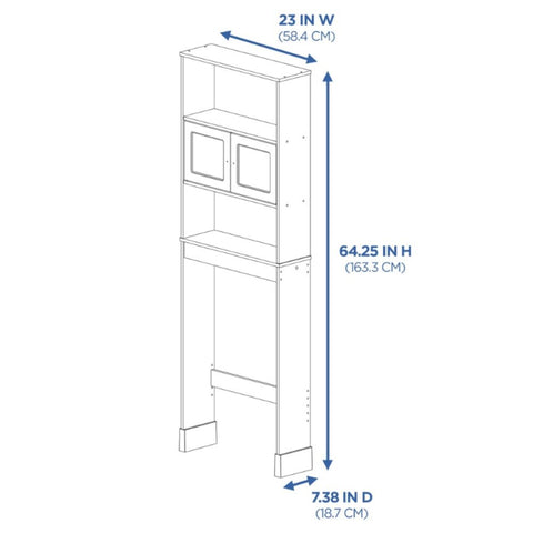 Espresso 23" W Bathroom Space Saver Cabinet 3 Shelves Mainstays Over The Toilet Cabinet Bathroom Cabinets