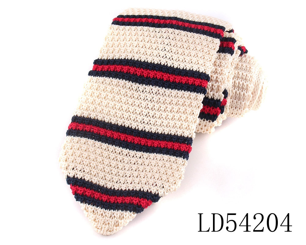 New Knit Ties Casual Skinny Necktie For Party Boys Girls Knitted Striped Neck Tie Wedding Necktie For Groom Neck Wear For Men