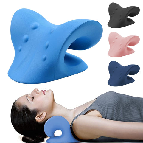 Neck and Shoulder Relaxer Cervical Traction Device for Pain Relief&Cervical Spine Alignment, Chiropractic Pillow Neck Stretcher