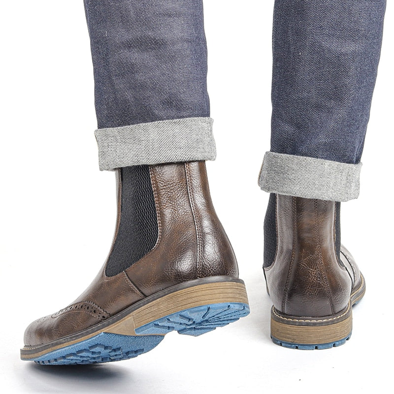 Botas Chelsea para hombre, talla 7 ~ 13, estilo americano, cómodas, de cuero de moda, #Al661, 2023 