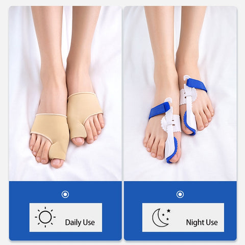 2Pcs=1Pair Toe Corrector Orthotics Feet Foot Care Bone Thumb Adjuster Correction Soft Pedicure Socks Bunion Straightener