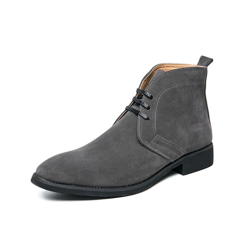 Bota de negocios informal para hombre, calzado de ocio, Bottines Retro, planos Chelsea 