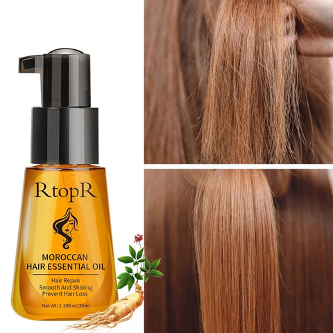 Aceite esencial para el cabello de Marruecos, 3 uds., reparación del cabello, antipérdida, brillo de reparación del cabello lacio suave, promueve el crecimiento del cabello, aceite de reparación del cabello 