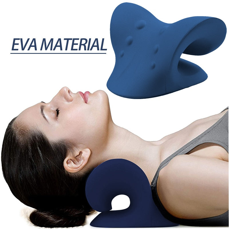 Neck and Shoulder Relaxer Cervical Traction Device for Pain Relief&Cervical Spine Alignment, Chiropractic Pillow Neck Stretcher