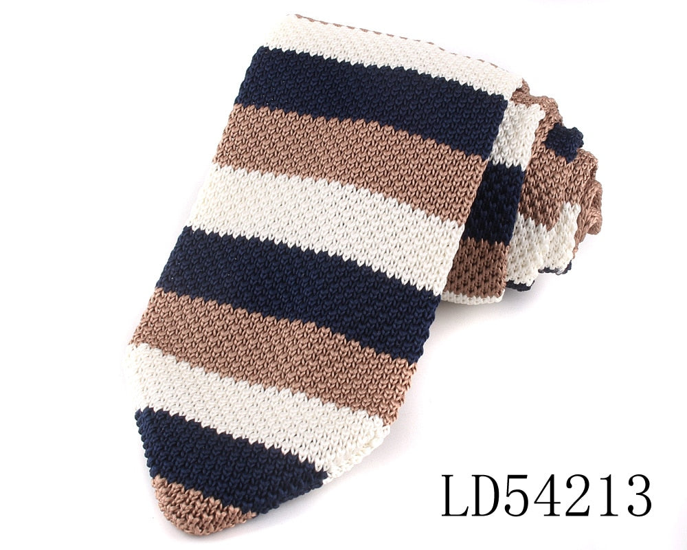 New Knit Ties Casual Skinny Necktie For Party Boys Girls Knitted Striped Neck Tie Wedding Necktie For Groom Neck Wear For Men