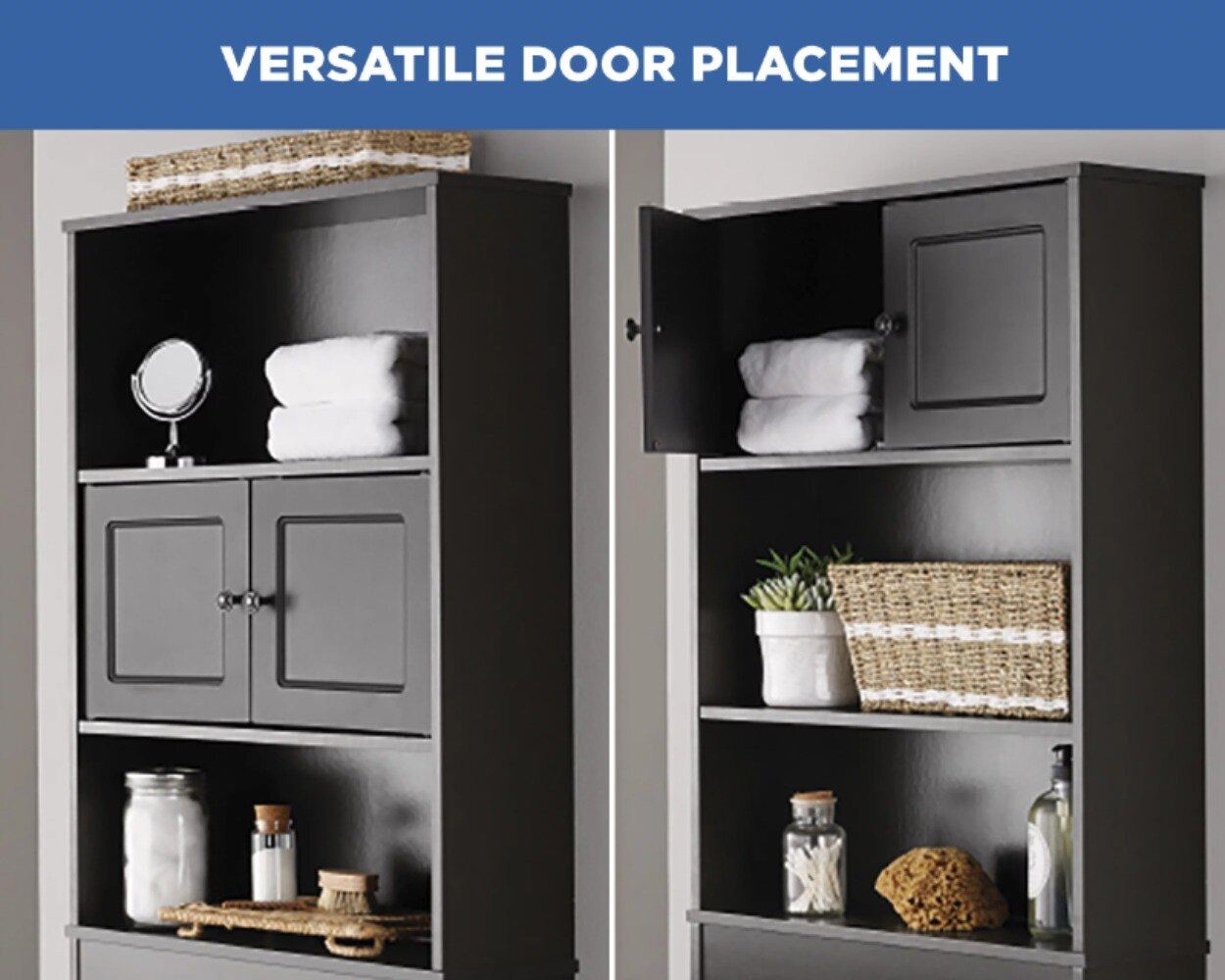 Espresso 23" W Bathroom Space Saver Cabinet 3 Shelves Mainstays Over The Toilet Cabinet Bathroom Cabinets