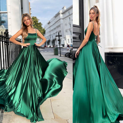 Vestido de noche de dama de honor sin espalda elegante 