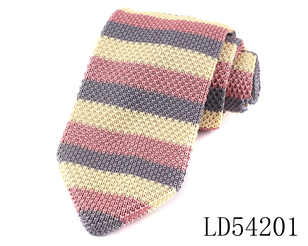 New Knit Ties Casual Skinny Necktie For Party Boys Girls Knitted Striped Neck Tie Wedding Necktie For Groom Neck Wear For Men