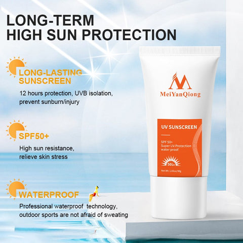 MeiYanQiong Sunscreen SPF50+ Whitening Repair Sunblock Skin Protective Cream Anti-sensitive Oil-control Moisturizing Isolation