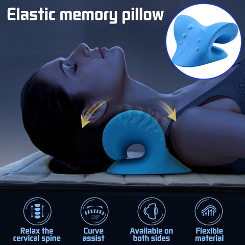 Neck and Shoulder Relaxer Cervical Traction Device for Pain Relief&Cervical Spine Alignment, Chiropractic Pillow Neck Stretcher