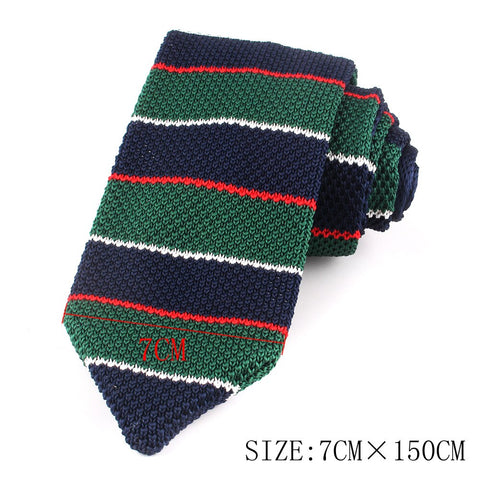 New Knit Ties Casual Skinny Necktie For Party Boys Girls Knitted Striped Neck Tie Wedding Necktie For Groom Neck Wear For Men