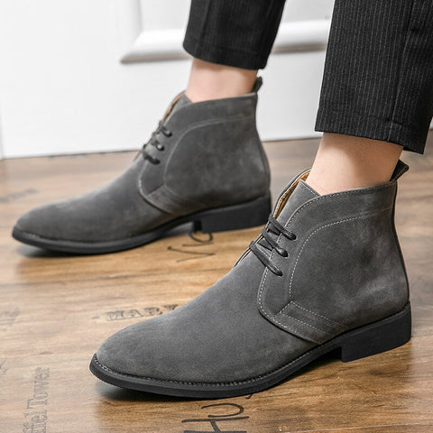 Casual Business Boot Men Leisure Footwear Retro Bottines Chelsea Flats