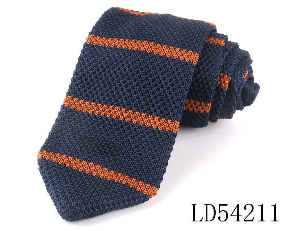 New Knit Ties Casual Skinny Necktie For Party Boys Girls Knitted Striped Neck Tie Wedding Necktie For Groom Neck Wear For Men