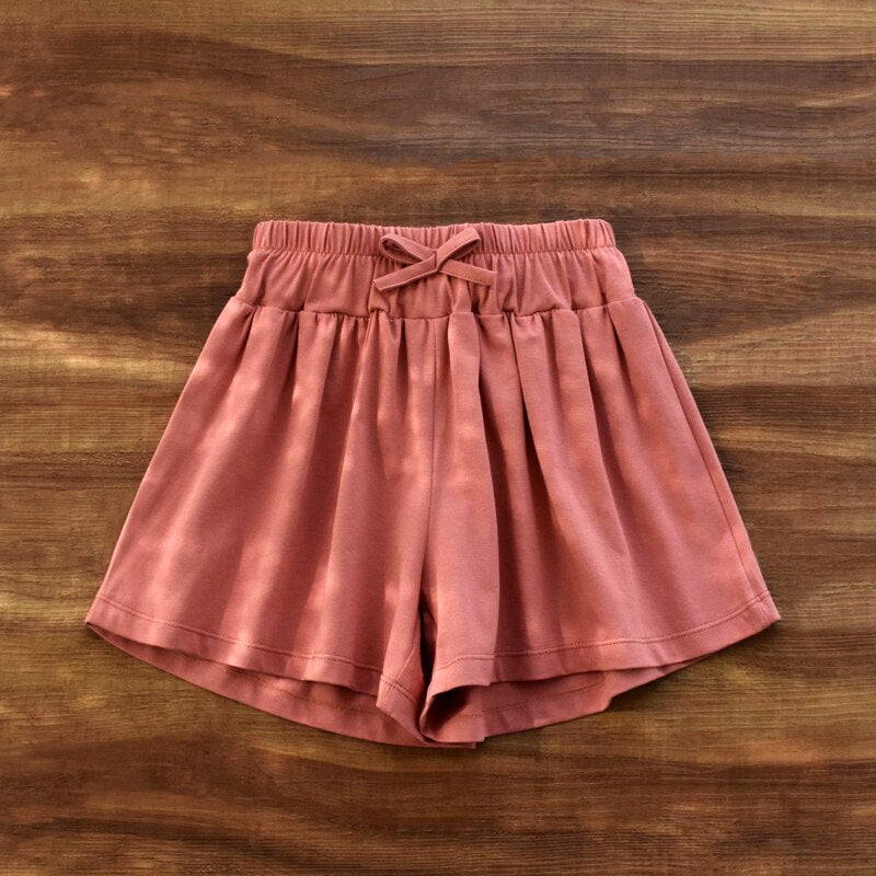 Girls Shorts Summer Outside Wear Cotton Pants Children'S Loose Culottes Leggings Small Children Baby Wide Leg Thin Model