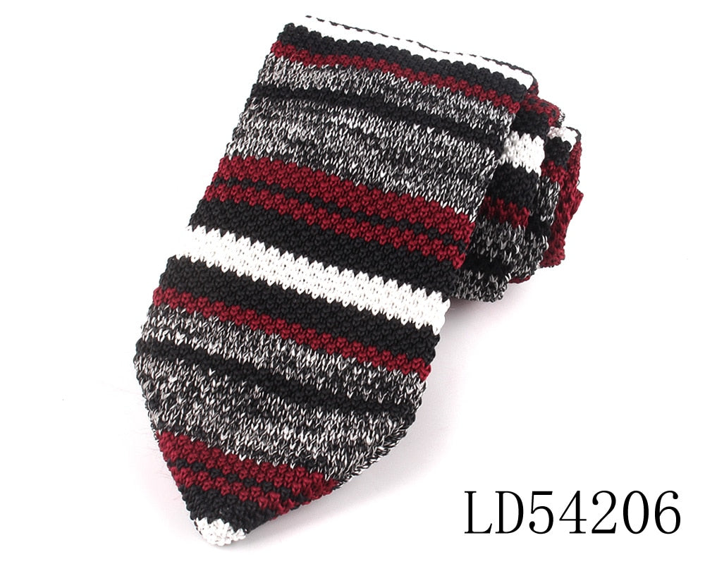 New Knit Ties Casual Skinny Necktie For Party Boys Girls Knitted Striped Neck Tie Wedding Necktie For Groom Neck Wear For Men