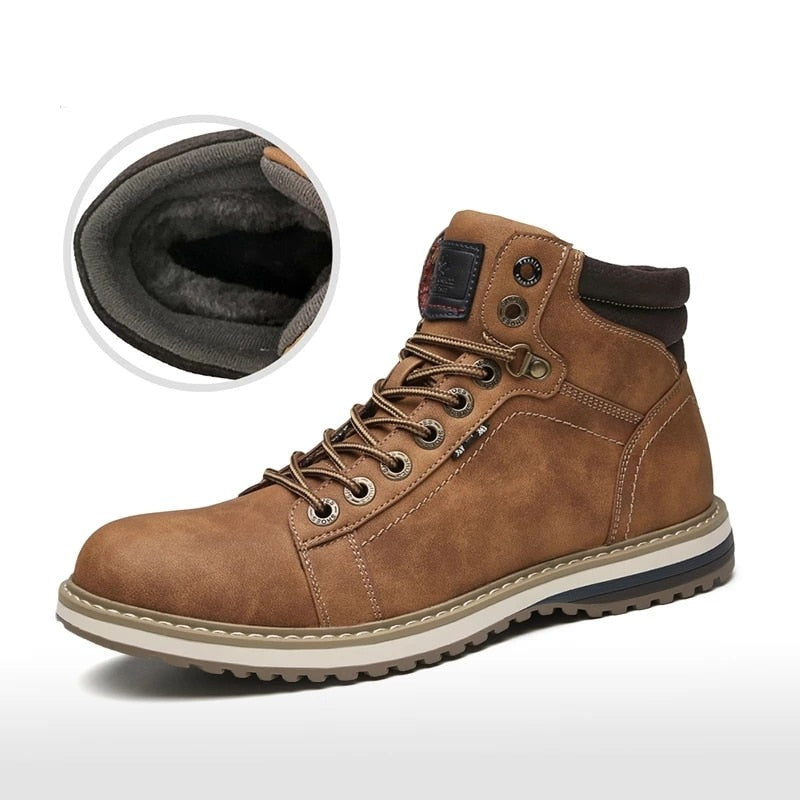 DECARSDZ, botas para hombre, botas cómodas para exteriores para hombre, moda para hombre, zapatos clásicos de cuero de alta calidad para otoño, botas de invierno duraderas de marca para hombre 