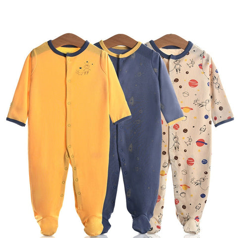 3 Pcs/Lot Newborn Jumpsuit Baby Rompers Long Sleeve Infant Clothing Cotton Baby Boys Girls Clothes 0-12Months Ropa Bebe