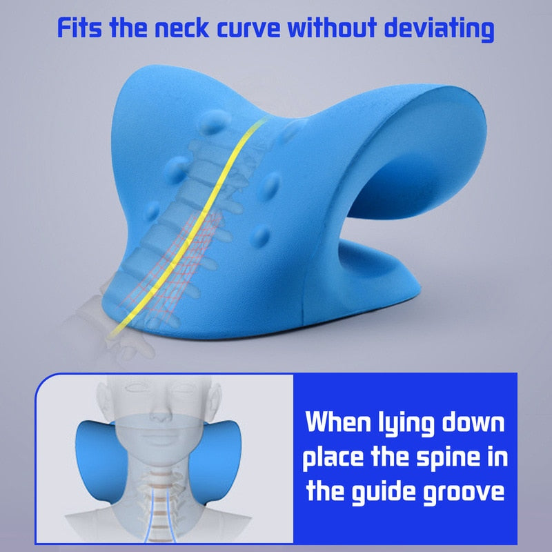 Neck and Shoulder Relaxer Cervical Traction Device for Pain Relief&Cervical Spine Alignment, Chiropractic Pillow Neck Stretcher