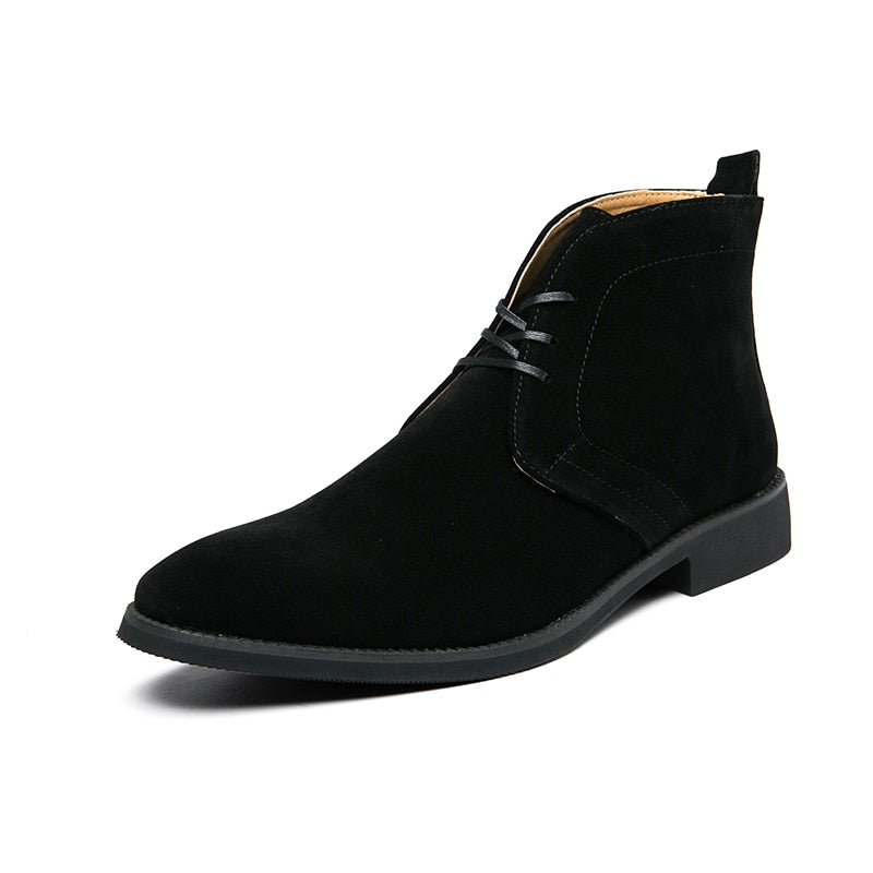 Bota de negocios informal para hombre, calzado de ocio, Bottines Retro, planos Chelsea 