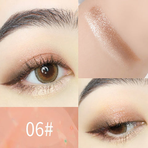 Doble Color brillo sombra de ojos lápiz en barra sombra de ojos maquillaje impermeable Bicolor brillo cosméticos herramienta de maquillaje de belleza 