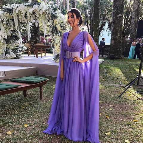 Long Sleeve Purple Bridesmaid Dresses