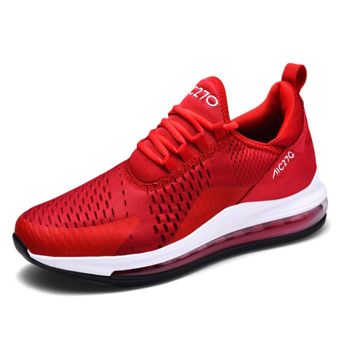 Men's Sneakers Lightweight Air Cushion Gym Fashion Shoes Mesh Surface Breathable Walking Running Athletic Sport White Sneakers