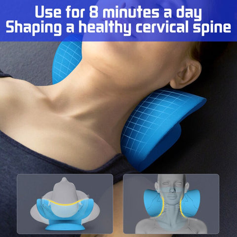 Neck and Shoulder Relaxer Cervical Traction Device for Pain Relief&Cervical Spine Alignment, Chiropractic Pillow Neck Stretcher