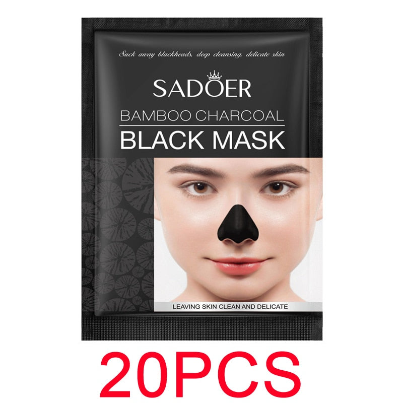 20Pcs Nose Blackhead Remover Mask Nasal Strips Black Head Nose Dot Spot Peel Off Sticker Face Acne Whitehead Pore Cleaner Mask