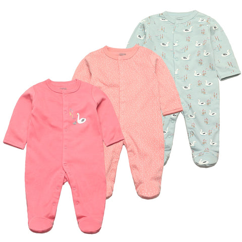 3 Pcs/Lot Newborn Jumpsuit Baby Rompers Long Sleeve Infant Clothing Cotton Baby Boys Girls Clothes 0-12Months Ropa Bebe