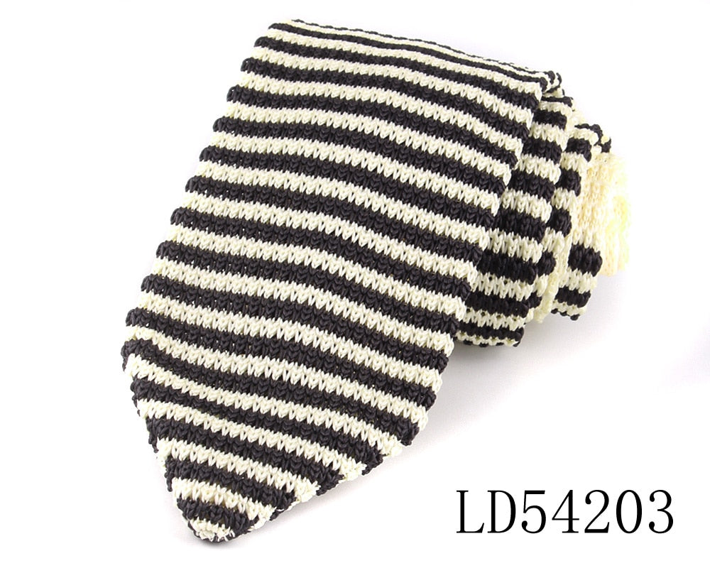 New Knit Ties Casual Skinny Necktie For Party Boys Girls Knitted Striped Neck Tie Wedding Necktie For Groom Neck Wear For Men