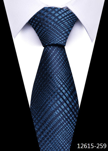 8 cm Tie Men Gravatas Classic Many Color Newest design Silk Necktie Shirt Accessories Striped Sky Blue Man's Office