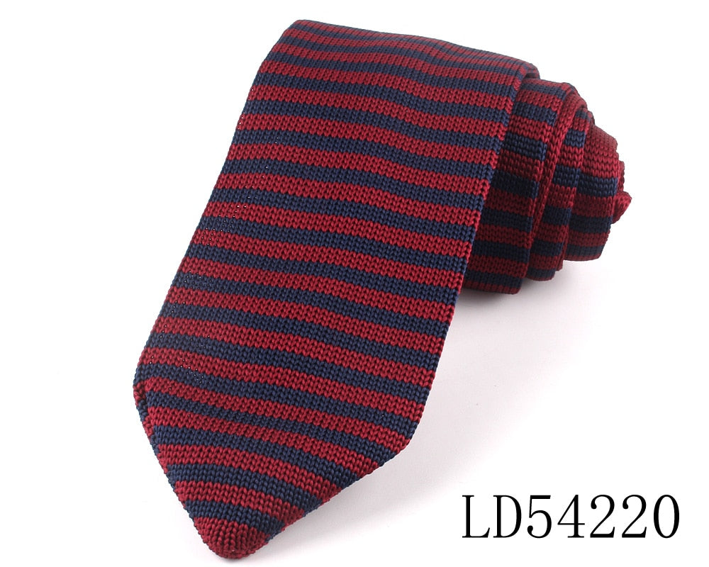 New Knit Ties Casual Skinny Necktie For Party Boys Girls Knitted Striped Neck Tie Wedding Necktie For Groom Neck Wear For Men