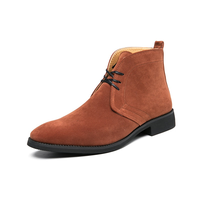 Bota de negocios informal para hombre, calzado de ocio, Bottines Retro, planos Chelsea 