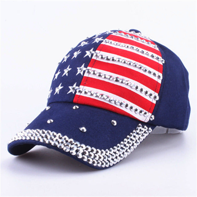 The American flag Baseball caps